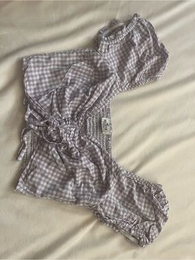 Hollister Lavender Gingham top